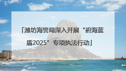 潍坊海警局深入开展“碧海蓝盾2025”专项执法行动