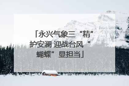 永兴气象三“精”护安澜 迎战台风“蝴蝶”显担当
