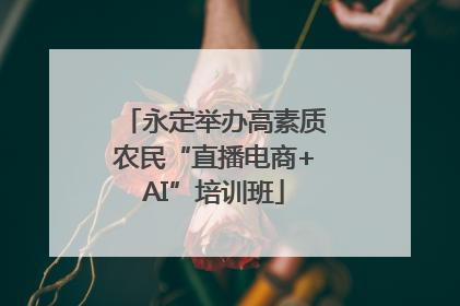 永定举办高素质农民“直播电商+AI”培训班