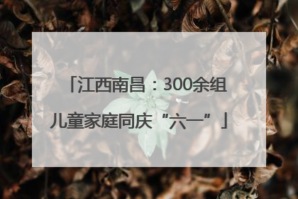 江西南昌：300余组儿童家庭同庆“六一”