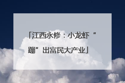 江西永修：小龙虾“蹦”出富民大产业