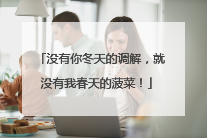 没有你冬天的调解，就没有我春天的菠菜！