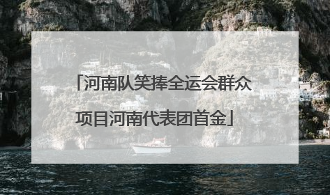 河南队笑捧全运会群众项目河南代表团首金