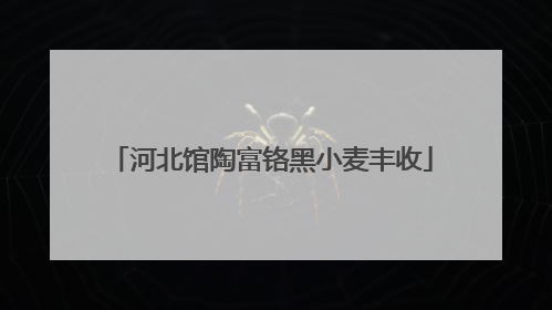 河北馆陶富铬黑小麦丰收