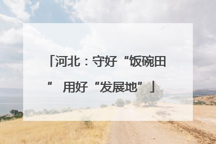 河北：守好“饭碗田” 用好“发展地”
