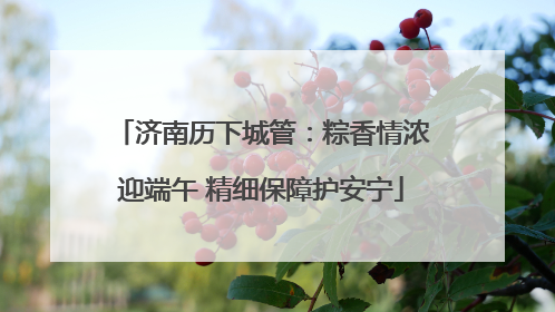 济南历下城管：粽香情浓迎端午 精细保障护安宁
