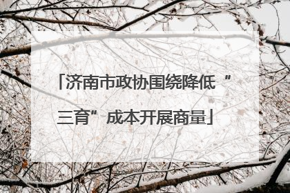 济南市政协围绕降低“三育”成本开展商量