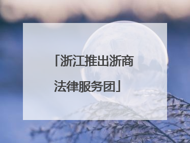 浙江推出浙商法律服务团