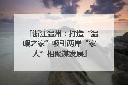 浙江温州：打造“温暖之家”吸引两岸“家人”相聚谋发展