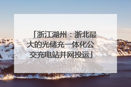 浙江湖州：浙北最大的光储充一体化公交充电站并网投运