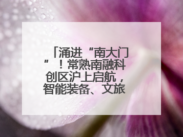 涌进“南大门”！常熟南融科创区沪上启航，智能装备、文旅项目扎堆落户