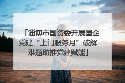 淄博市国资委开展国企党建“上门服务月”破解难题助推党建赋能