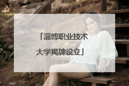 淄博职业技术大学揭牌设立