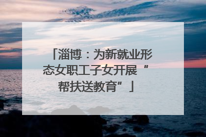 淄博：为新就业形态女职工子女开展“帮扶送教育”