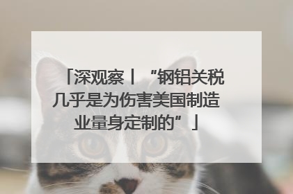 深观察丨“钢铝关税几乎是为伤害美国制造业量身定制的”