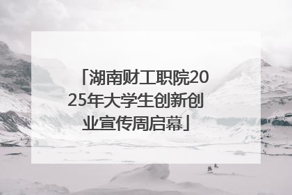 湖南财工职院2025年大学生创新创业宣传周启幕