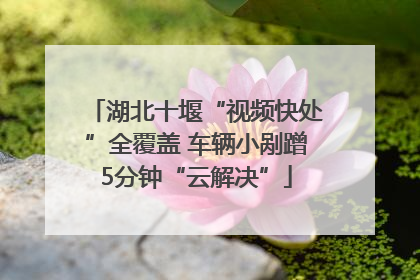 湖北十堰“视频快处”全覆盖 车辆小剐蹭5分钟“云解决”
