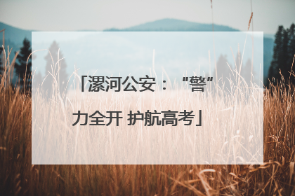 漯河公安：“警”力全开 护航高考