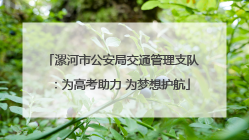 漯河市公安局交通管理支队：为高考助力 为梦想护航