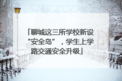 聊城这三所学校新设“安全岛”，学生上学路交通安全升级