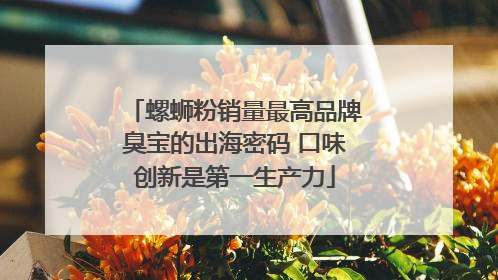 螺蛳粉销量最高品牌臭宝的出海密码 口味创新是第一生产力