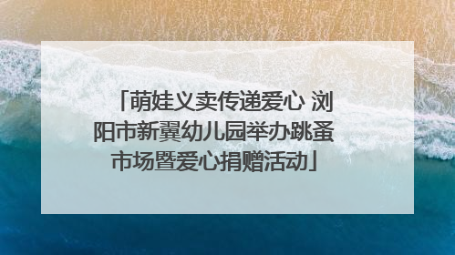 萌娃义卖传递爱心 浏阳市新翼幼儿园举办跳蚤市场暨爱心捐赠活动