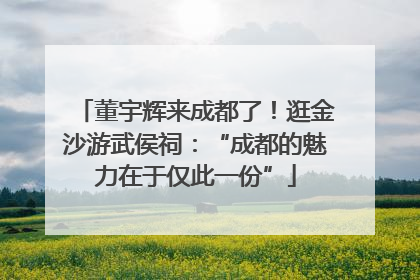 董宇辉来成都了！逛金沙游武侯祠：“成都的魅力在于仅此一份”