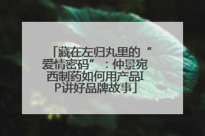 藏在左归丸里的“爱情密码”：仲景宛西制药如何用产品IP讲好品牌故事