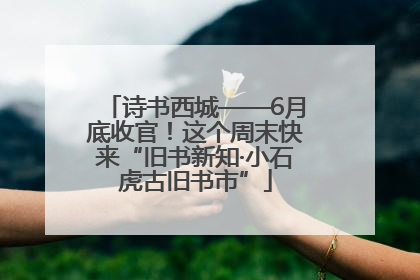 诗书西城——6月底收官！这个周末快来“旧书新知·小石虎古旧书市”