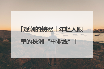 观潮的螃蟹丨年轻人眼里的株洲“事业线”
