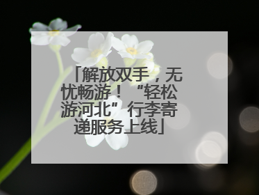解放双手，无忧畅游！“轻松游河北”行李寄递服务上线
