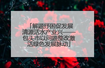 解题纾困促发展 清源活水产业兴——包头市以问题整改激活绿色发展脉动
