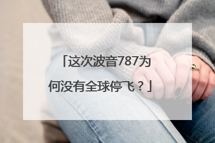 这次波音787为何没有全球停飞？