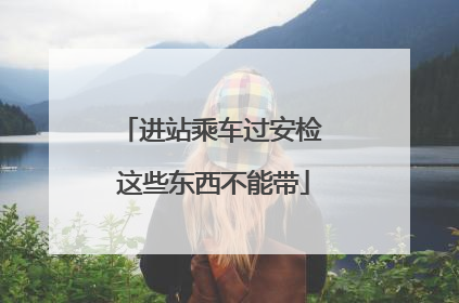进站乘车过安检 这些东西不能带