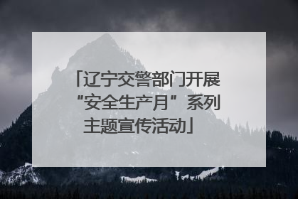 辽宁交警部门开展“安全生产月”系列主题宣传活动