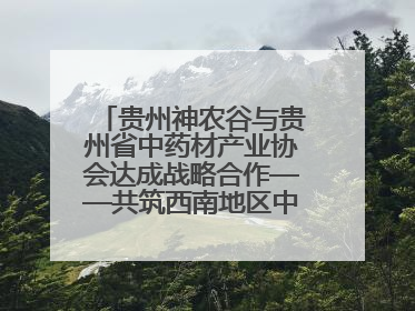 贵州神农谷与贵州省中药材产业协会达成战略合作——共筑西南地区中医药产业新生态