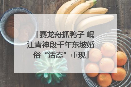 赛龙舟抓鸭子 岷江青神段千年东坡婚俗“活态”重现