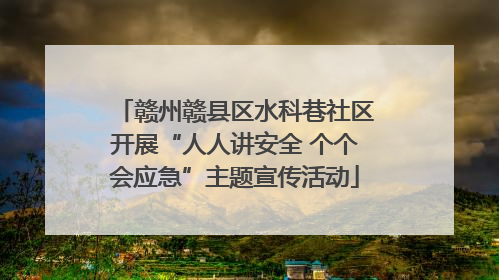 赣州赣县区水科巷社区开展“人人讲安全 个个会应急”主题宣传活动