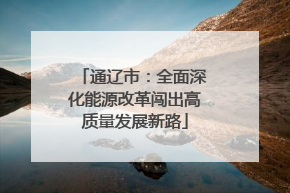 通辽市：全面深化能源改革闯出高质量发展新路