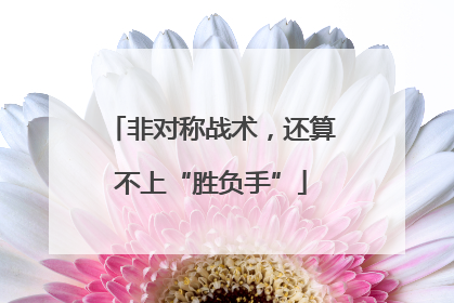 非对称战术，还算不上“胜负手”
