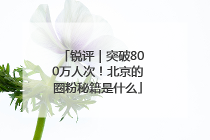 锐评｜突破800万人次！北京的圈粉秘籍是什么