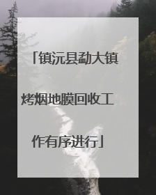 镇沅县勐大镇烤烟地膜回收工作有序进行