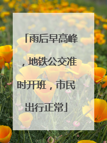 雨后早高峰，地铁公交准时开班，市民出行正常