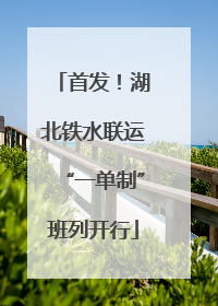 首发！湖北铁水联运“一单制”班列开行