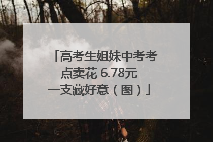 高考生姐妹中考考点卖花 6.78元一支藏好意（图）
