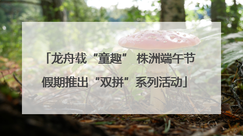 龙舟载“童趣” 株洲端午节假期推出“双拼”系列活动