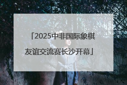 2025中非国际象棋友谊交流赛长沙开幕