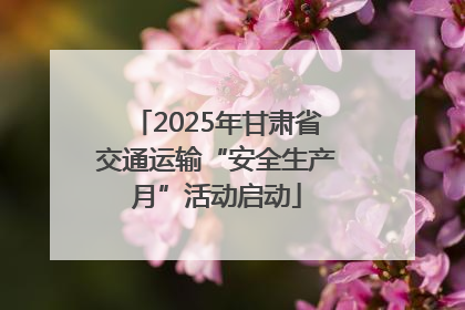 2025年甘肃省交通运输“安全生产月”活动启动