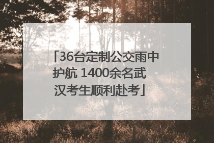 36台定制公交雨中护航 1400余名武汉考生顺利赴考