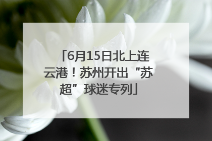 6月15日北上连云港！苏州开出“苏超”球迷专列